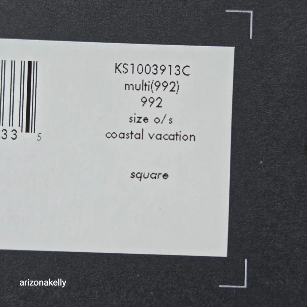 NWT Kate Spade Silk Scarf "Coastal Vacation" - Picture 6 of 6